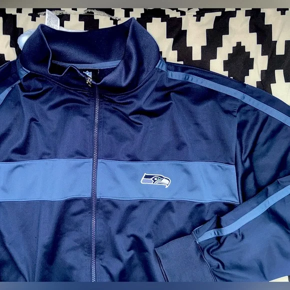 Seattle Seahawks Men’s Track Jacket SiZE: 2XL NFL Football Full Zip Casual